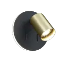 DUSK wall light GU10 (excl) + LED 5,5W 2700K black + brushed gold