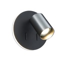 DUSK wandlicht GU10 (excl) + LED 5,5W 2700K zwart + geb staal