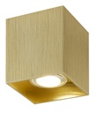 BABAR Plafondlicht geborsteld goud vierkant 1xGU10 excl (max 50W)