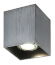 BABAR Plafondlicht geborsteld staal vierkant 1xGU10 excl (max 50W)
