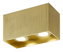 BABAR Plafondlicht geborsteld goud vierkant 2xGU10 excl (max 50W)