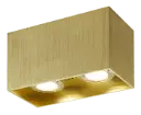BABAR Plafondlicht geborsteld goud vierkant 2xGU10 excl (max 50W)