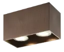 BABAR Plafondlicht geborsteld brons vierkant 2xGU10 excl (max 50W)