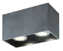 BABAR plafonnier acier brossé carré 2xGU10 excl (max 50W)