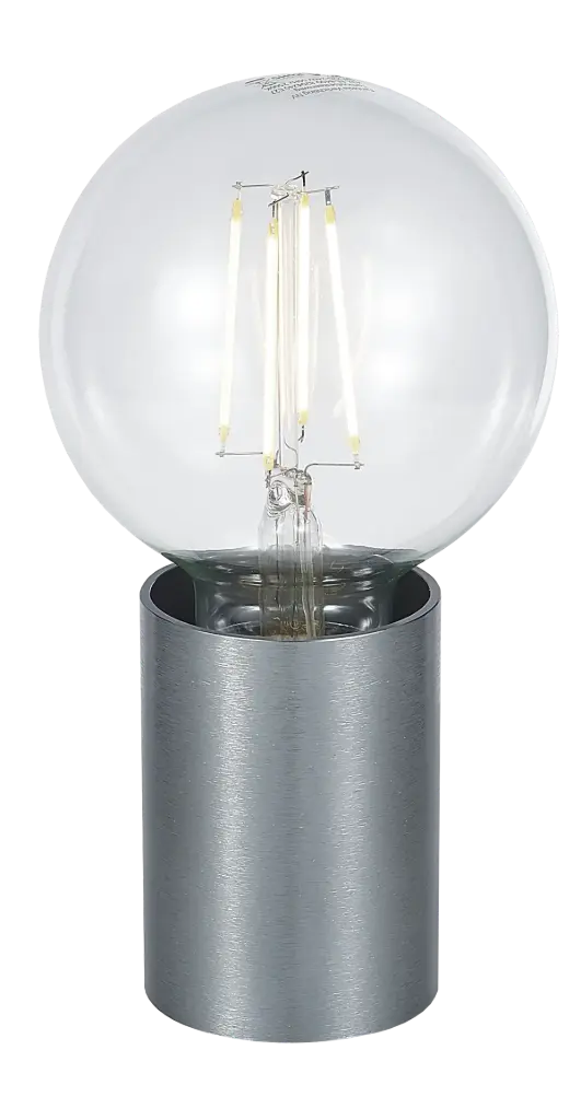 BABU Lampe de table acier brossé 1x E27 excl (Ø56x80)