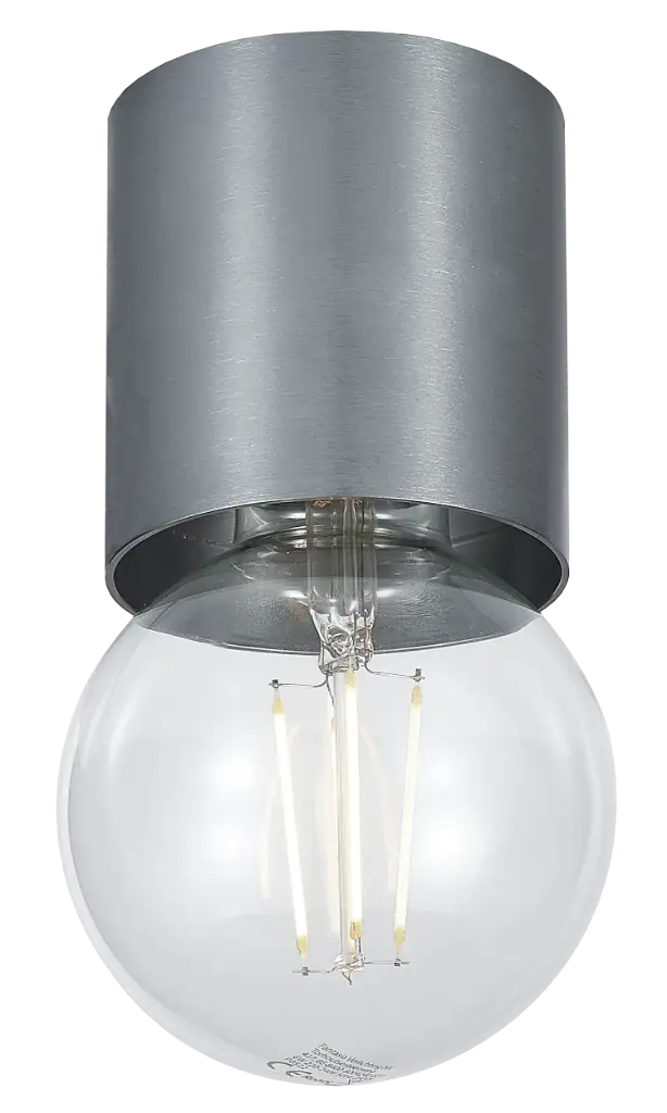 BABU ceiling light brushed steel 1x E27 excl (Ø80x84)