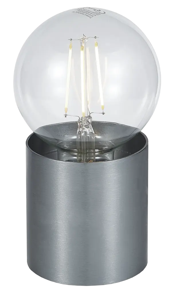 BABU Lampe de table acier brossé 1x E27 excl (Ø80x84)