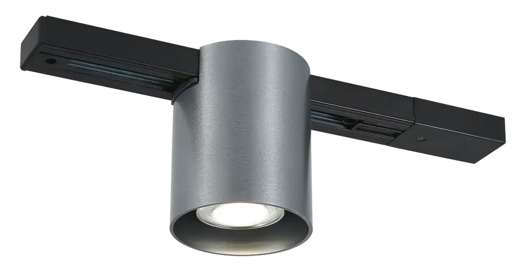 BABAR rnd 1xGU10 excl Plafondlicht 1F-track geborsteld staal