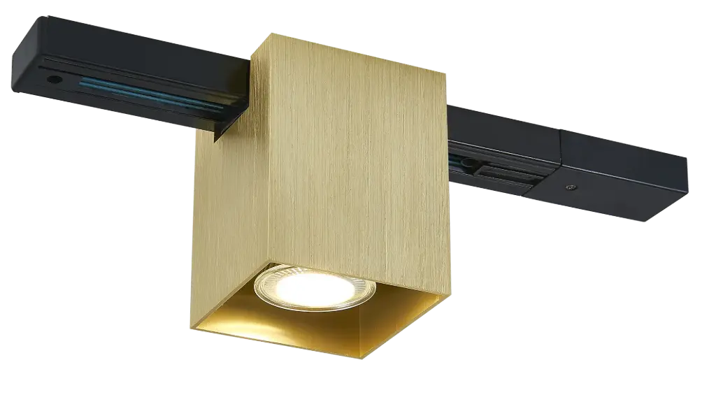 BABAR sqr 1xGU10 excl Plafondlicht 1F-track geborsteld goud