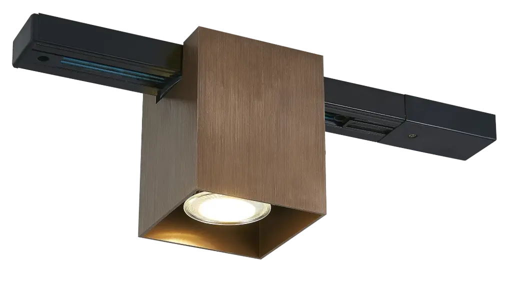 BABAR sqr 1xGU10 excl monofase track Ceiling Light brushed bronze