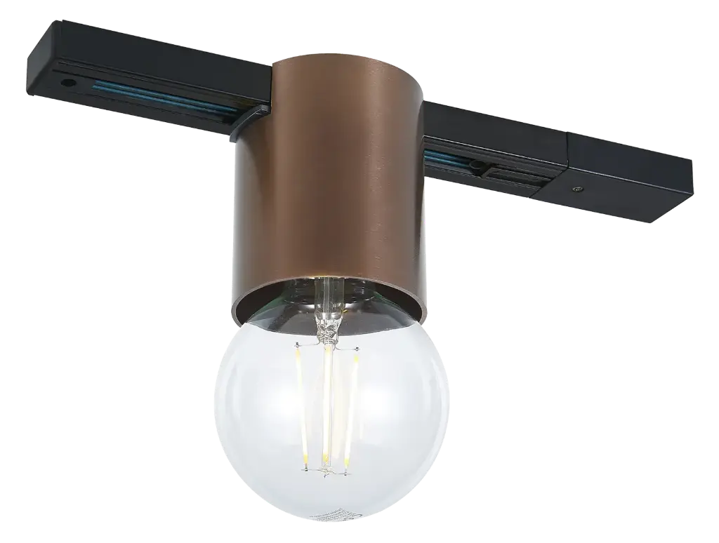 BABU 1xE27 excl monofase track ceiling light brushed bronze