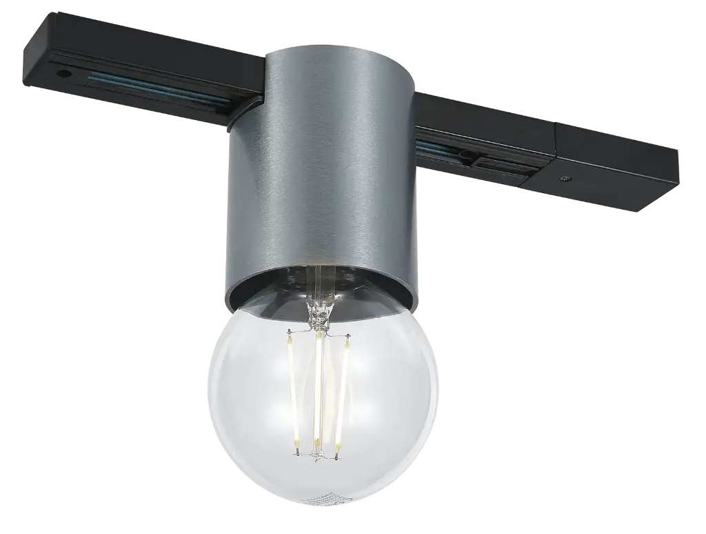 BABU 1xE27 excl Plafondlicht 1F-track geborsteld staal