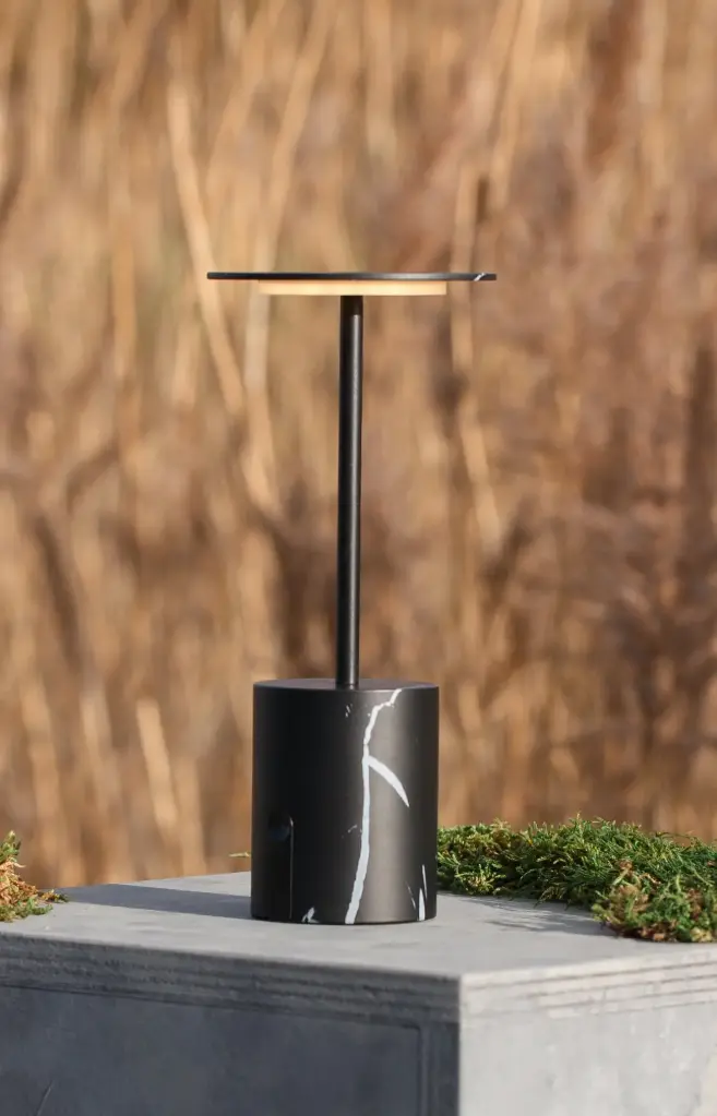 POPPY LED table lamp 2W 180Lm IP44, rechargeable battery incl, black