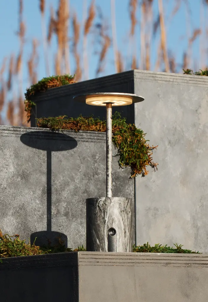 POPPY LED tafellamp 2W 180Lm IP44, herlaadbaar, batterij incl, grijs