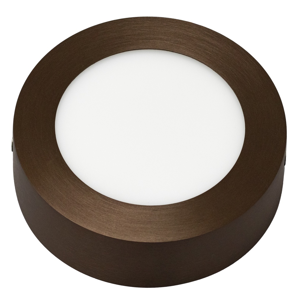FLUKE LED plafonnier rond geborsteld brons 6W 3000K Ø12cm
