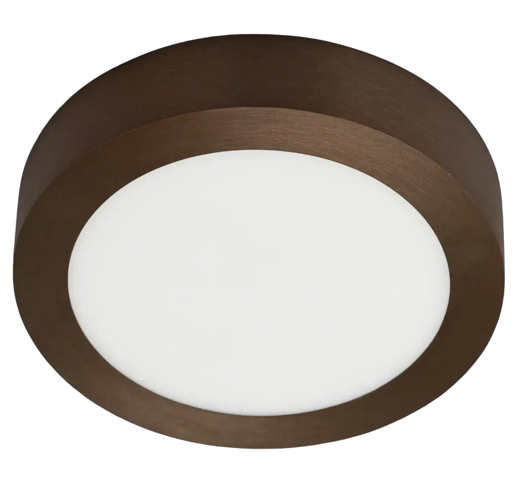 FLUKE plafonnier rond bronze brossé 12W 3000K Ø17,5cm