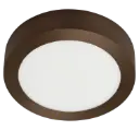 FLUKE plafonnier rond bronze brossé 12W 3000K Ø17,5cm