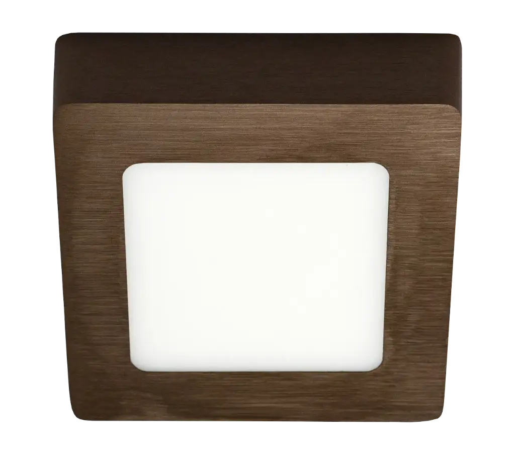 FLUKE Ceilinglamp square brushed bronze 6W 3000K 12 cm