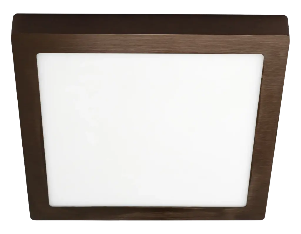 FLUKE LED Plafonnier Carré Bronze Brossé 24 W 3000 K 30 cm