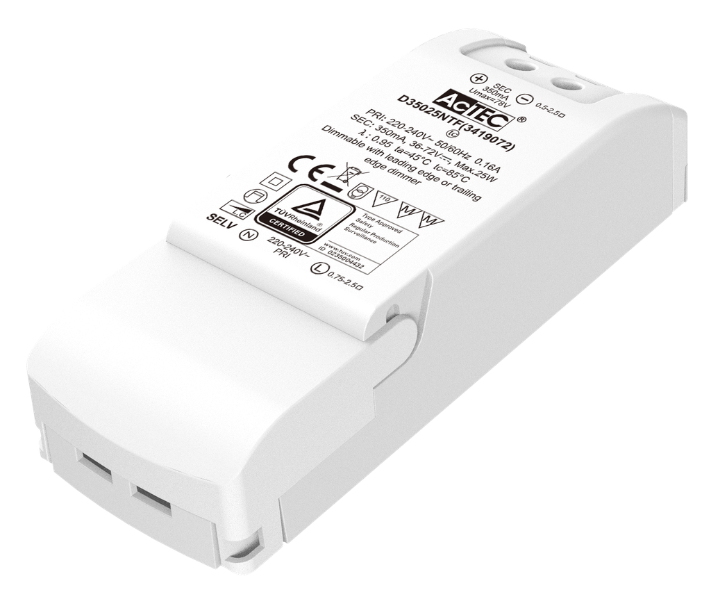 DRIVER triac dimbaar 25 Watt 350mA