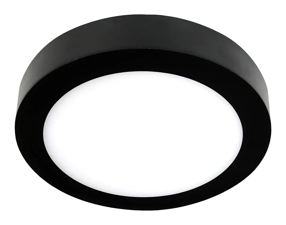 FLUKE LED Plafonnier Rond Noir 24 W 3000 K Ø30 cm