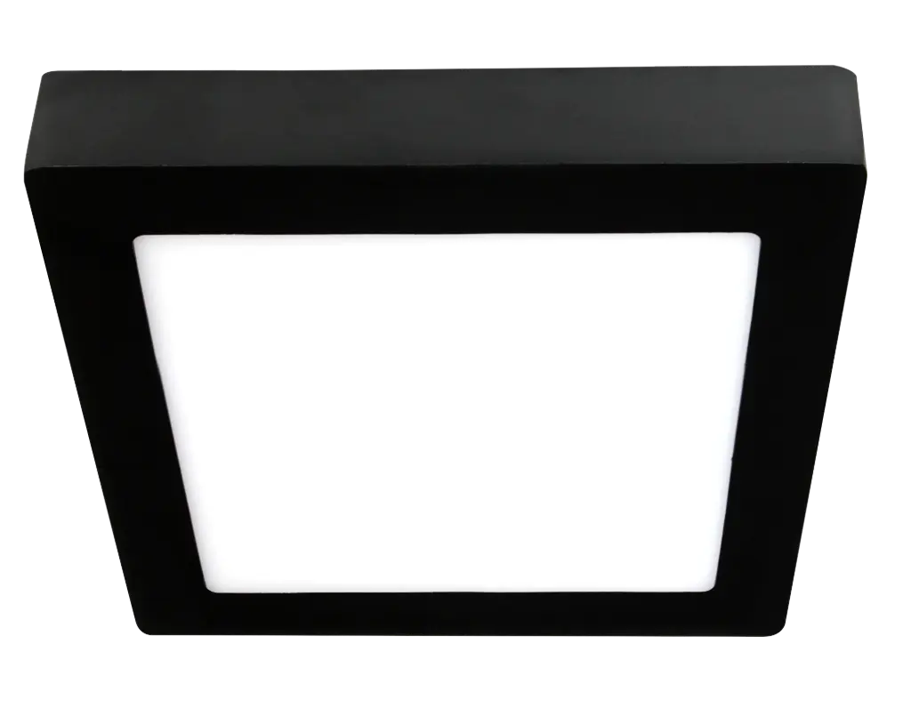 FLUKE LED Plafonnier Carré Noir 24 W 3000 K 30 cm