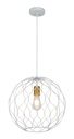 ONDA pendel 1x E27 Ø39cm wit + geborsteld goud