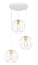 ONDA 3x E27 blanc + or brossé