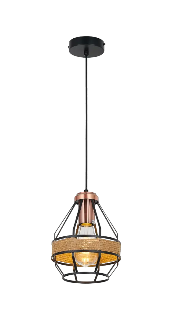 JOTI 1x E27 Ø18cm black + copper