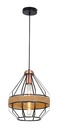 JOTI pendel 1x E27 Ø26cm zwart + koper