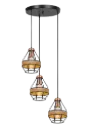 JOTI pendel 3x E27 zwart + koper