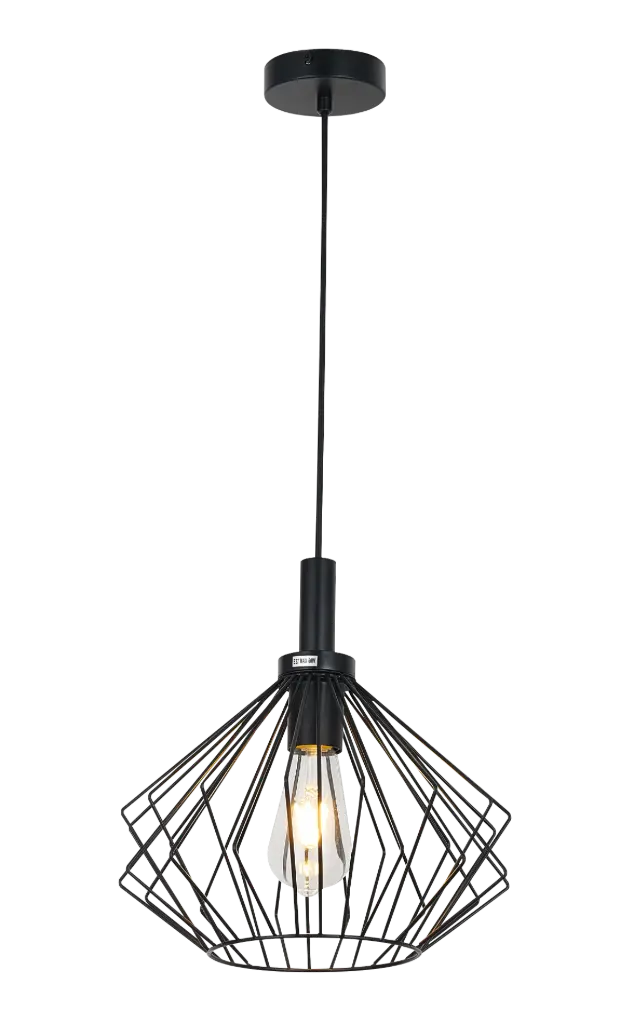 ANGULO pendel 1x E27 zwart