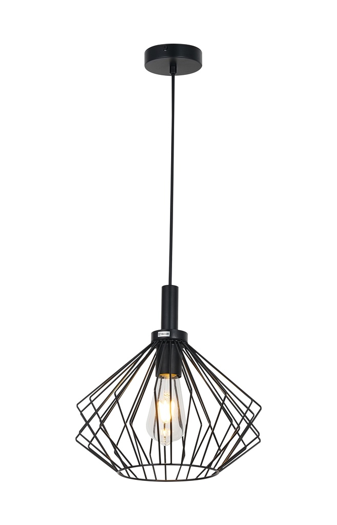 ANGULO pendel 1x E27 zwart