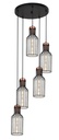 BIZUM pendel 5x E27 zwart + koper