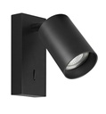 TABOO 1L GU10 (excl) zwart, wand licht + schakelaar