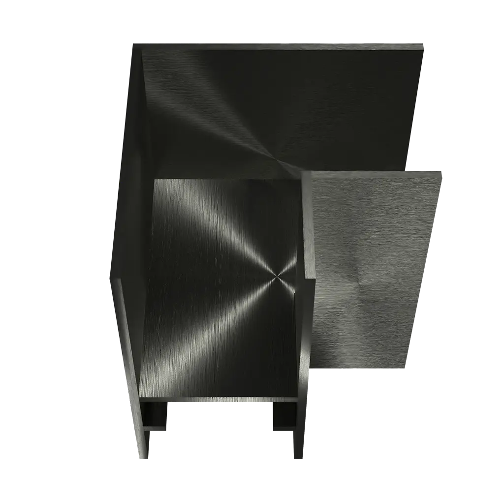 INFINITUS L-connector geborsteld staal