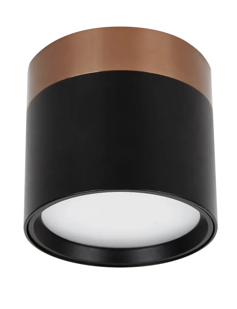 RAKU 7W Ø75mm geborsteld brons + zwart