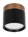 RAKU 7W Ø75mm geborsteld brons + zwart