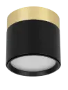 RAKU 7W Ø75mm geborsteld goud + zwart