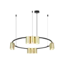 ISE Pendel 10x GU10 excl Ø600mm geborsteld goud + zwart