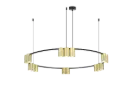 ISE Pendel 15x GU10 excl Ø1000mm geborsteld goud + zwart