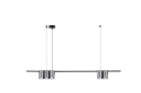 ISE Pendel 5x GU10 excl 1000mm geborsteld staal + zwart