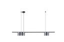 ISE Pendel 5x GU10 excl 1000mm geborsteld staal + zwart