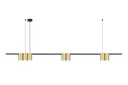 ISE Pendel 7x GU10 excl 1500mm geborsteld goud + zwart