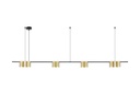 ISE Pendel 10x GU10 excl 1800mm geborsteld goud + zwart