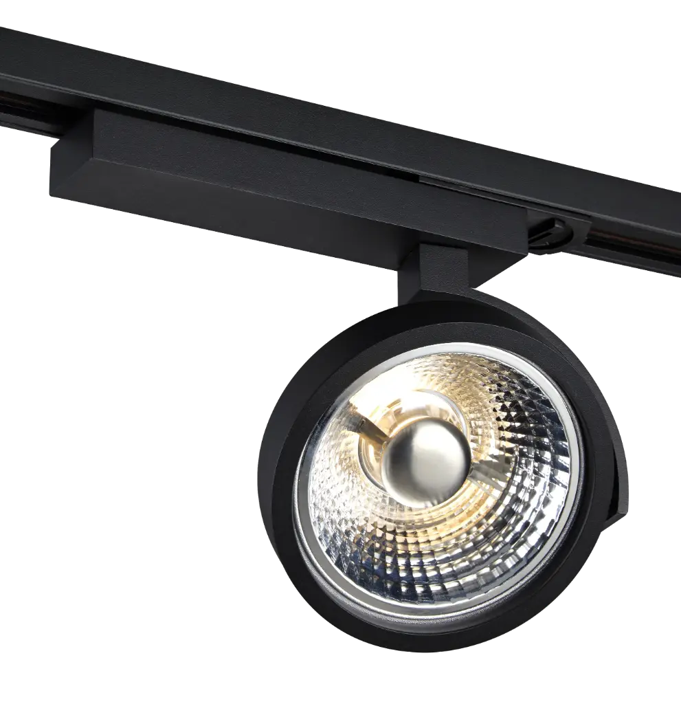 PULSE AR111 Spot 1F-track driver incl, AR111 lamp incl zwart