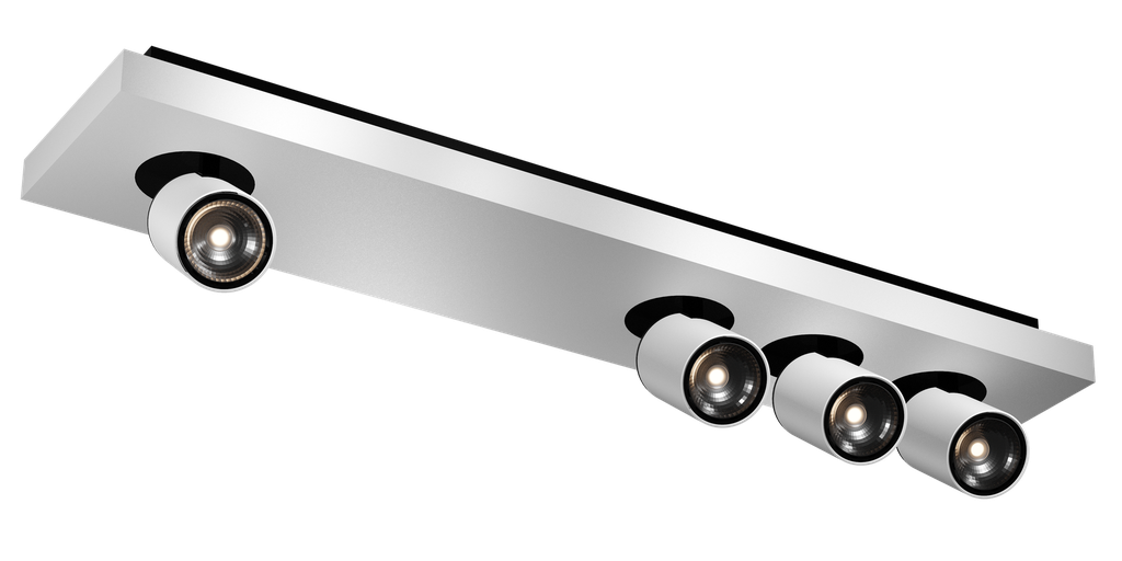 Nysit 4L Square cover B/W/W 4x4,5W GU10 dimmable LED incl.