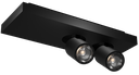 Nysit 2L Square cover B/B/B 2x4,5W GU10 dimmable LED incl.