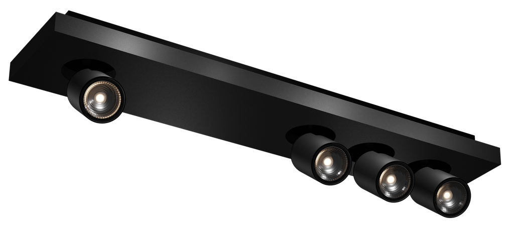 Nysit 4L Square cover B/B/B 1x4,5W GU10 dimmable LED incl.