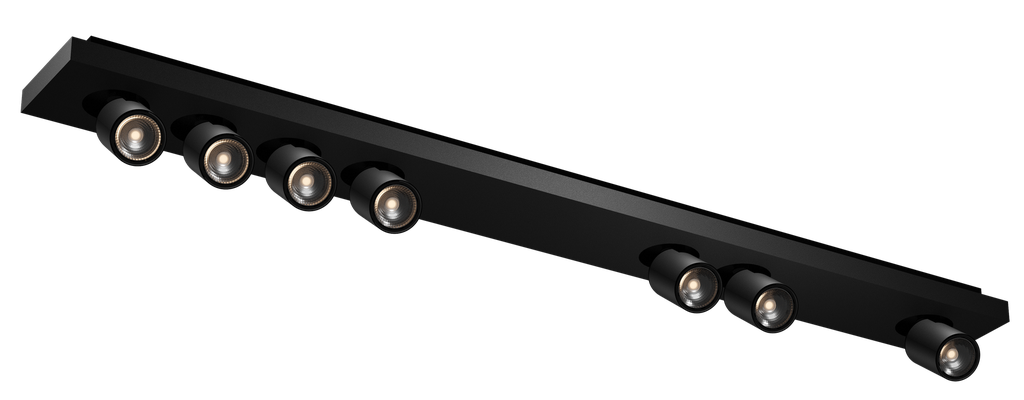 Nysit 7L Square cover B/B/B 7x4,5W GU10 dimmable LED incl.